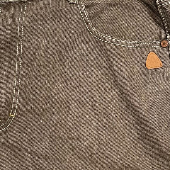 Akademiks Mens Jeans Straight Leg Streetwear Minimalist Classic Brown Size 42x32 - Picture 4 of 6